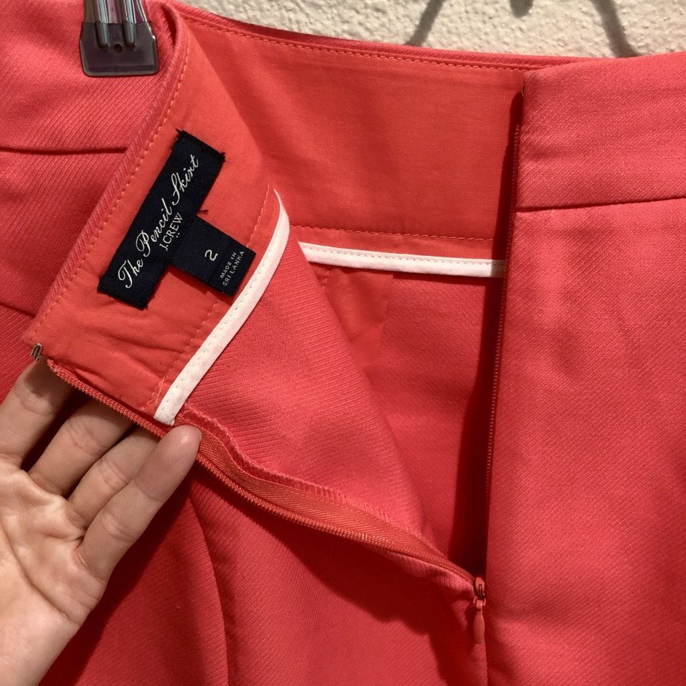 J. Crew Factory Pencil Skirt - Double Serge Cotton - Picture 5 of 8